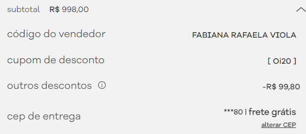 Como inserir o código de vendedora Farm 7D9295 no checkout